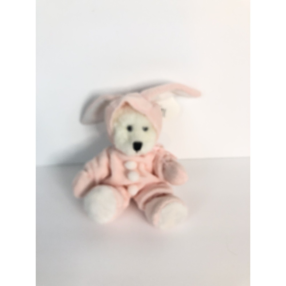 Wishpets Teddy Bear Plush w/Pink Outfit Bunny Ears Stuffed Toy 6"